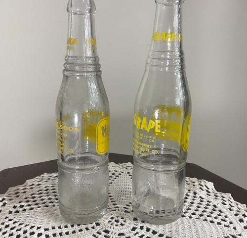 Vintage Nu Grape Soda Lot of 2 Bottles 8/10 FL. OZ. Empty Bottles - Picture 3 of 7