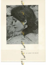 Study, Albert von Keller, Book Illustration (Print) , c1910