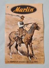 1966 Marlin Model 39A Mountie Carbine Rifle Original Hang Tag Brochure OEM