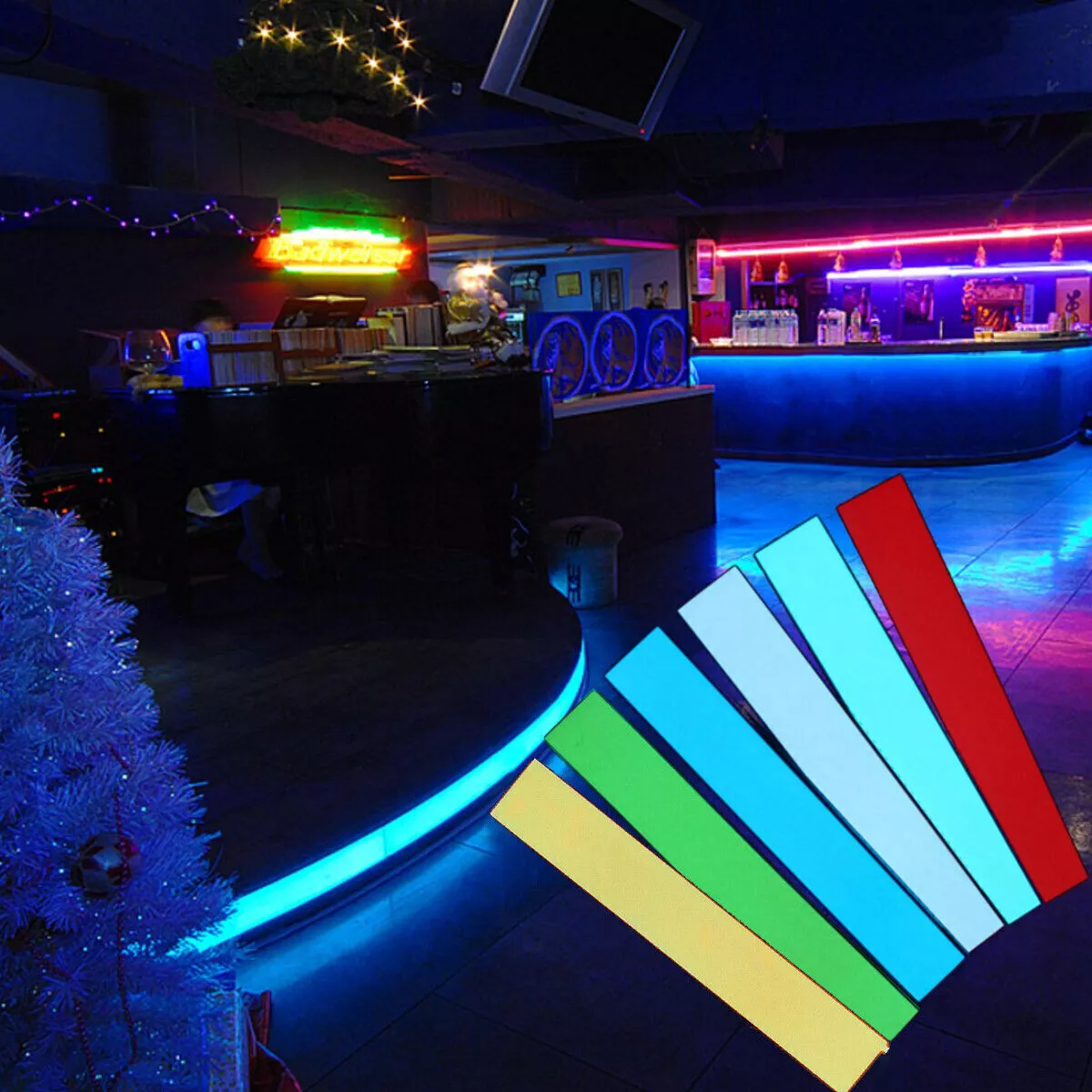 New Electroluminescent 12 x 2 EL Panel White Aqua Blue Red