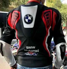 BMW Racing Motorbike Leather Jacket New BMW Motorrad Motorcycle Biker Jacket