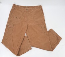 Vintage Lauren Ralph Lauren Cargo Pants Womens 12 Brown Corduroy Pocket Tapered