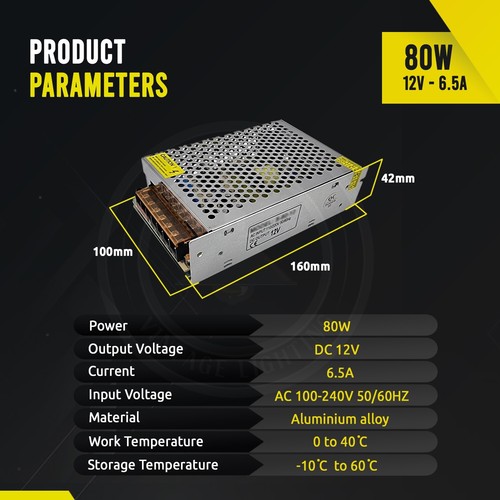 Controlador LED DC 12V 5A a 50 Amp Fuente de Alimentación Transformador IP20 110-220V Tira LED - Imagen 28 de 92