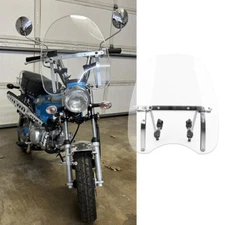 18"x16" Clear Motorcycle Windshield For 7/8''&1'' Handlebar For Suzuki Boulevard