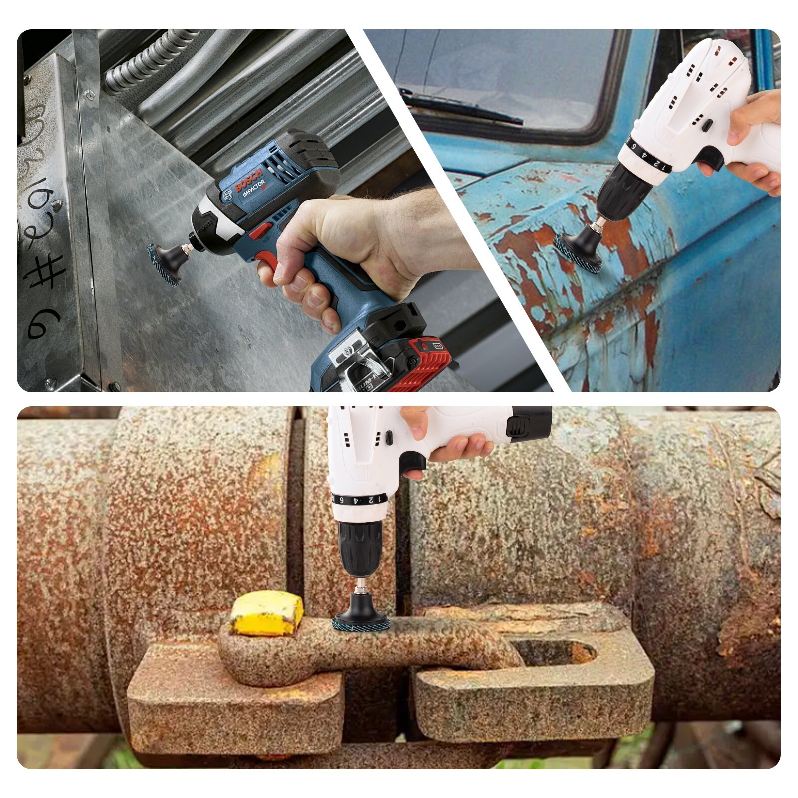 50 PCS 2 Inch Flap Disc for Die Grinder Sanding Disc & Holder, 36/60/80/120 Grit