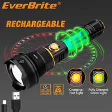 EverBrite Rechargeable 1000Lumens Flashlight Zoomable LED Tactical Light 4 Modes