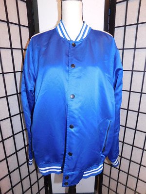 Five Four Poggy The Man - Blue And White Satin-Like Men s XL Jacket Hip-Hop