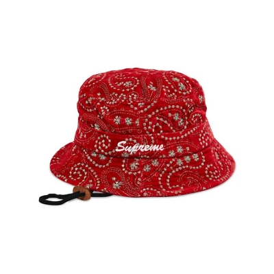 Supreme Velvet Paisley Boonie - Size M/L - Red - NEW | eBay