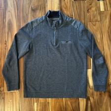 Ted Baker Sweater Men  s 4 Size Large Blue 1/4 Zip Pullover