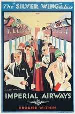 Imperial Air Ways 1927 Travel Poster Print  Reproduction Giclee Print 11x17