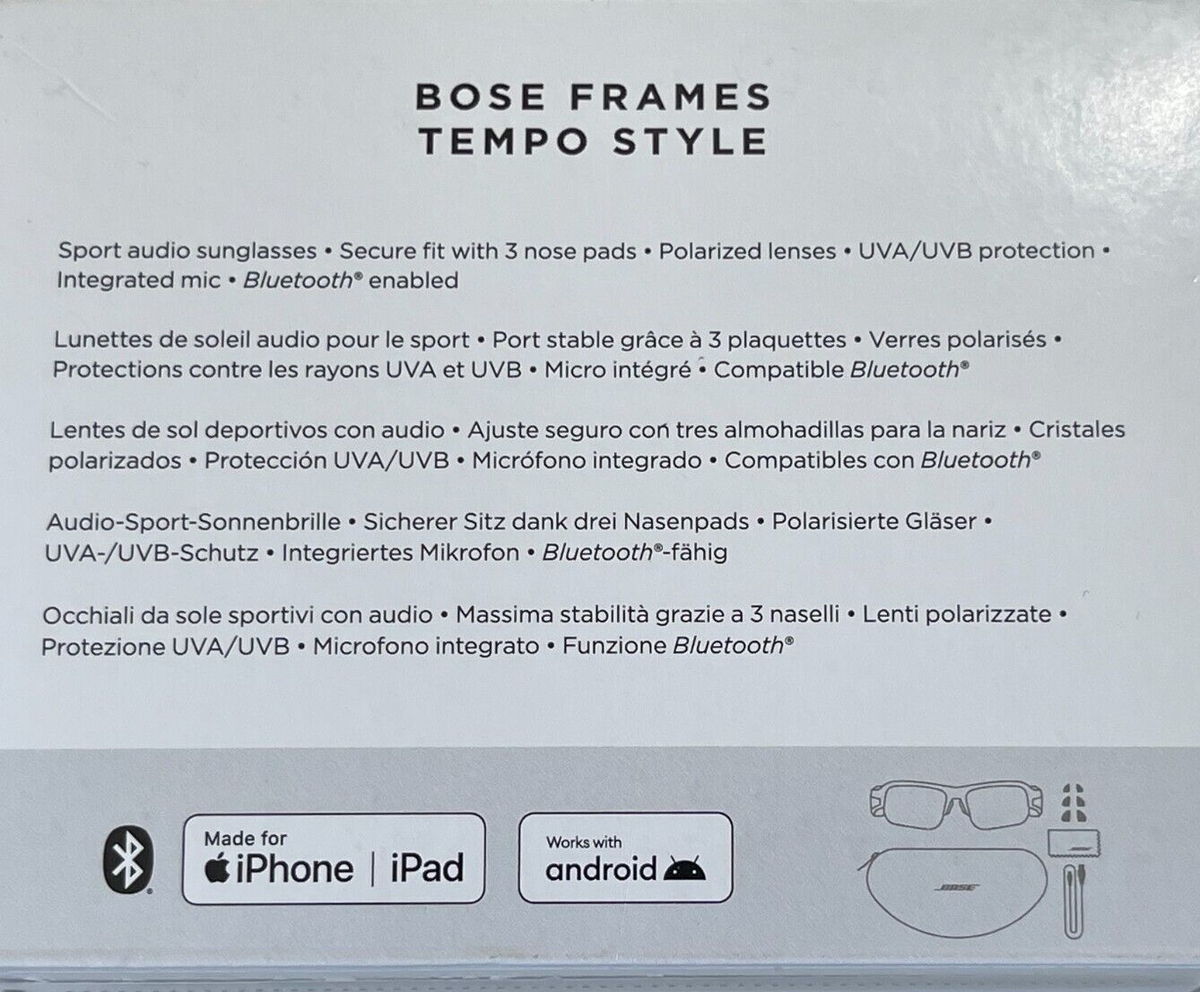 Bose Frames Tempo Polar Smart Glasses Audio Sport Sunglasses Open