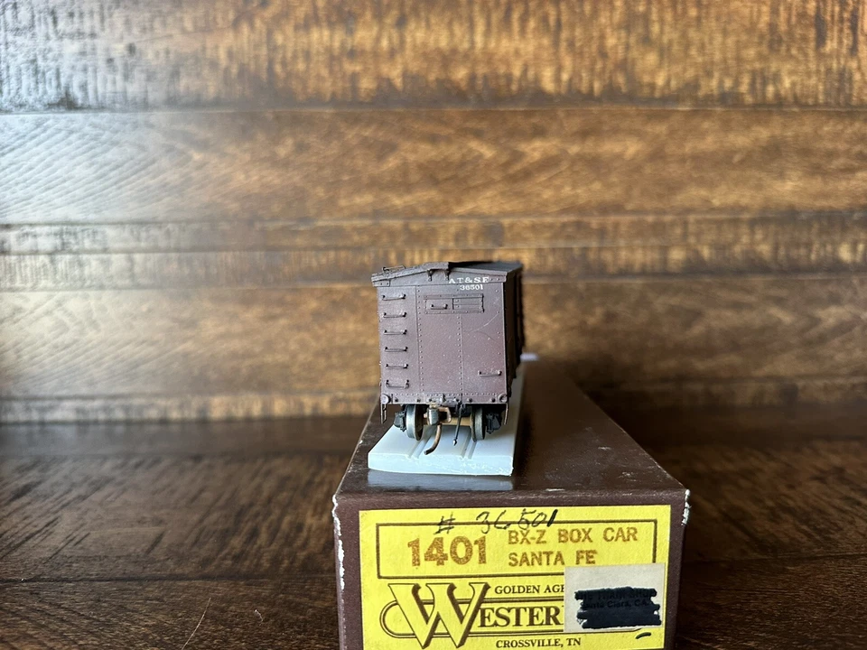HO Westerfield Resin Built Craftsman Kit ATSF Santa Fe 1401 BX-Z Box Car - Image 2 of 4