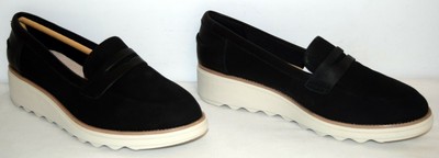 clarks sharon ranch wedge penny loafer