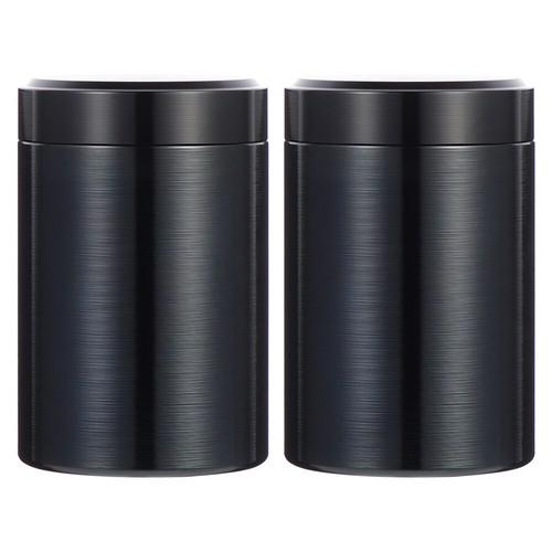 2 Pcs Japanese Tea Canister Tea Storage Can Tinplate Tea Canister - Picture 3 of 12