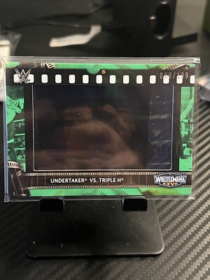 2021 WWE Match Film Strips Manufactured Relics Green /199 Undertaker vs Triple H