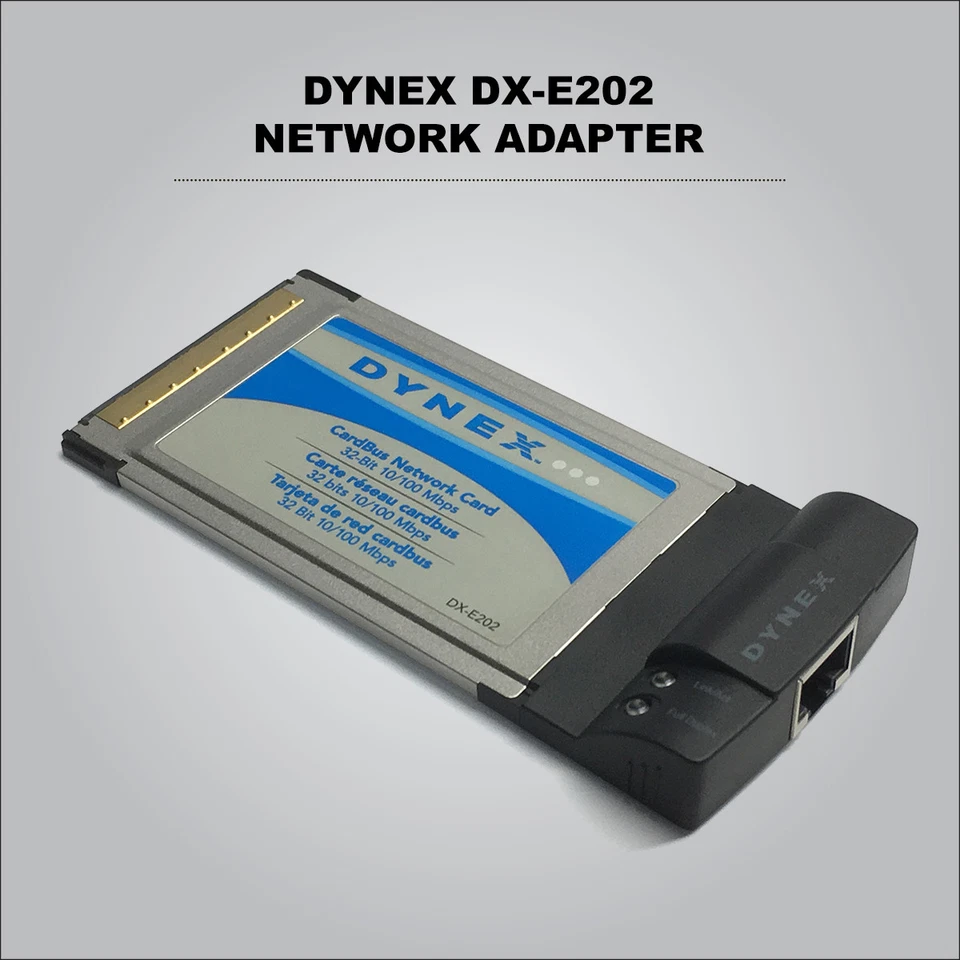 Dynex DX-E202 10/100 MBPS Ethernet Card BUS Network Card PCMCIA for Laptop - Image 2 of 4