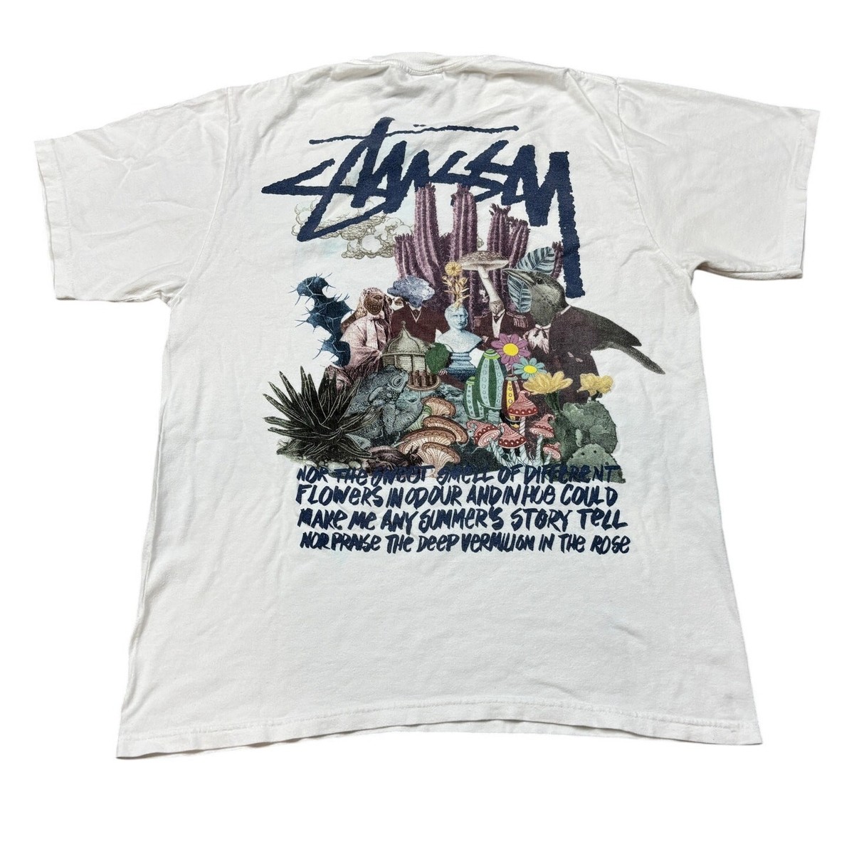 *新作アイテム* Stussy Mushrooms Tee Stussy Psychedelic Big Logo Mushroom T Shirt Men's Medium