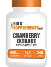 Cranberry Extract Capsules 500Mg 240 Count Herbal Supplement For Daily Vitality