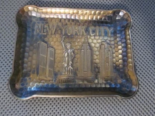 Vintage New York City Ash Tray Lady Liberty Empire State Rockefeller Japan