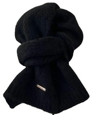 Womens Wool Blend Solid Color Knitted Scarf Warm Shoulder Wrap Fall Winter