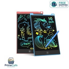 Easy Erase 10 Inch LCD Writing Tablets - 2 Pack Travel Learning Toys for Kids