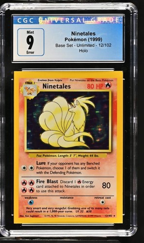 Ninetales graded CGC 9 for sale on eBay