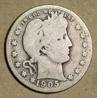 1905-S Barber Quarter G+ Nice Patina Never Cleaned Light Toning No Reserve