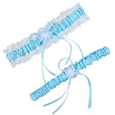 Womens White Lace Wedding Garters 2 Piece Set Bridal Prom Gift