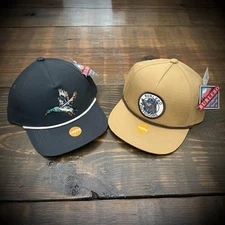 2 Burlebo Youth Caps - Duck Dark Grey - Duck&Dog Light Brown- New with Tags
