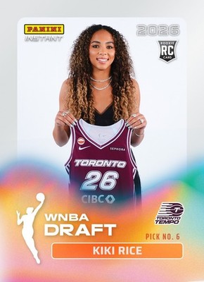 Kiki Rice 2026 Panini Instant WNBA Draft Night #14 Toronto Tempo RC Presale