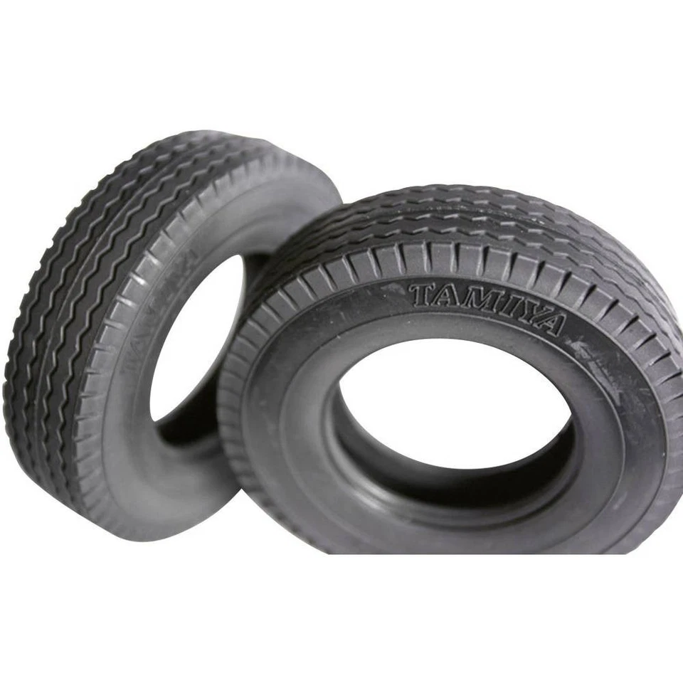 2er Multipack Tamiya 1:14 LKW Reifen 22 mm Straßenprofil 1 Paar - Bild 2 von 2