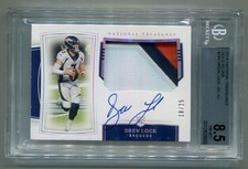 2019 Drew Lock National Treasures RPA RC Auto Holo Silver # 18/25 BGS 8.5/10