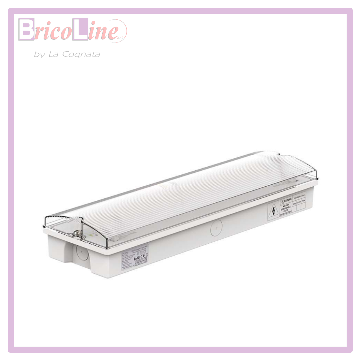 LAMPADA LED EMERGENZA PULSANTE AUTOTEST 3W 6400K IP65 V-TAC SKU 7687