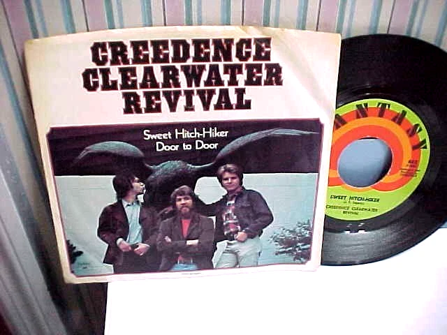 Creedence Clearwater Revival Rock 45 RPM Speed Vinyl Records for