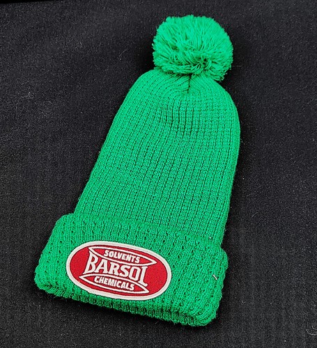 vintage Barsol Green Winter Beanie stocking hat