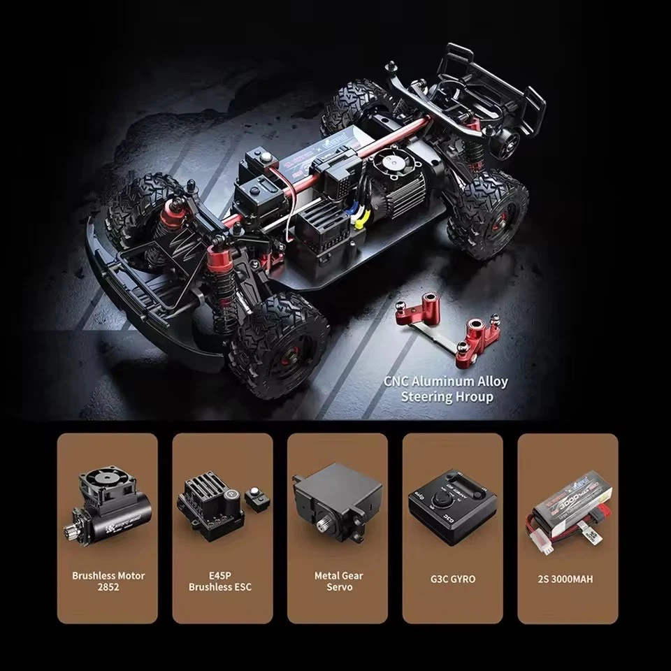 MJX Hyper Go 14211 1/14 2S & 3S LiPo Brushless 4WD RC Truck 70km/h w/Gyro RTR - image 3 of 4