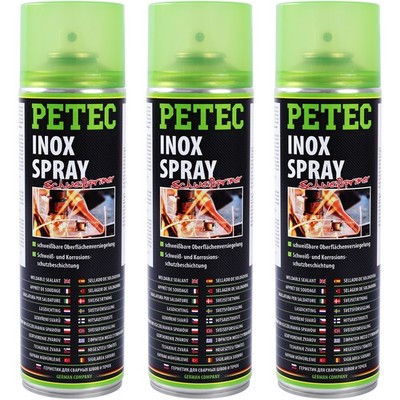 3x PETEC INOX-SPRAY SCHWEIßPUNKT PRIMER 500ml VERSIEGELUNG KORROSIONSSCHUTZ