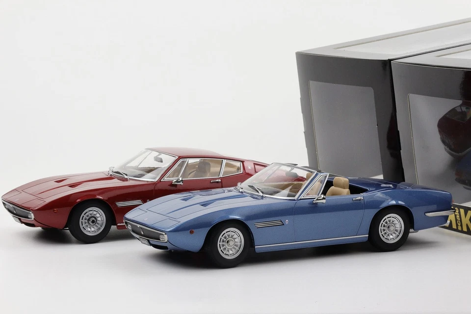 1:18 Maserati Ghibli Coupè Ragno Set 1969 Rosso/Blu Metallico 1:18 KK-Scale I - Immagine 3 di 4