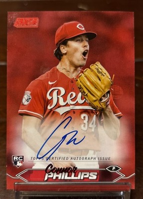 Connor Phillips 2024 Topps Stadium Club Red Auto 10/50 Cincinnati Reds
