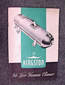 RARE Vintage KINGSTON Model 6623 De Luxe Vacuum Cleaner OPERATING INSTRUCTIONS