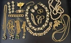 Vintage High End Gold Plated ALL Designer Signed Jewelry Lot Trifari Swarovski