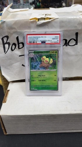 2025 EXEGGUTOR MASTER BALL REVERSE HOLO PRISMATIC EVOLUTIONS POKEMON PSA 10 #002