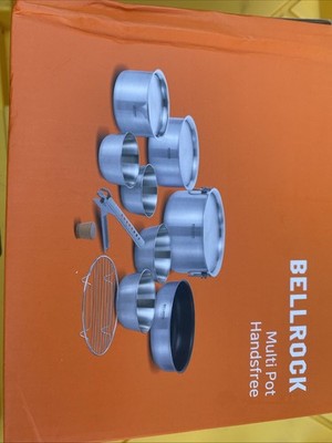 BellRock Stainless Steel Camping Cookware Multi-Pot Hands-Free Set Cookware 14pc