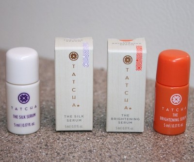 Tatcha The Silk Serum & Brightening Serum 0.17oz each Travel Size Mini Samples