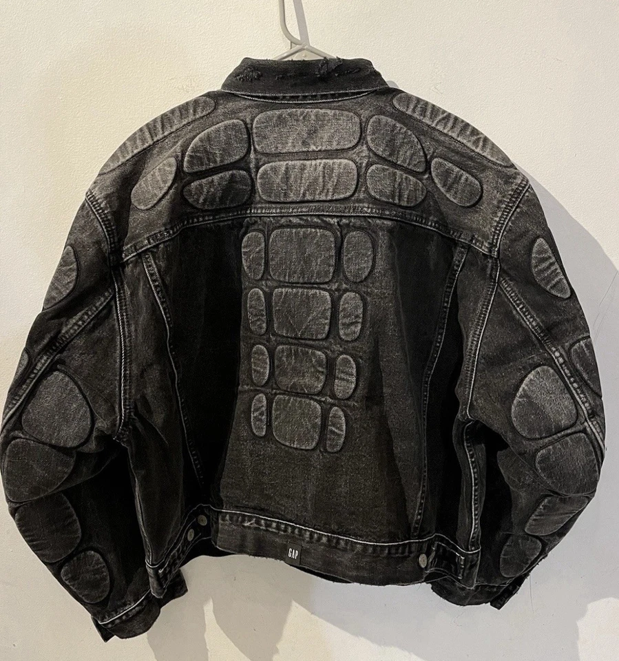 Yeezy GAP Balenciaga mensz XL Padded Denim Jacket “Grey Wash” CHINA *RP$440* - Image 2 of 4