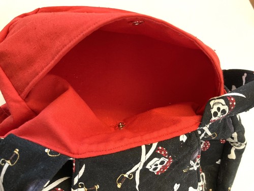 Pirate Purse Unique Handcrafted Double Handle Cloth Magnetic Close Purse - Picture 7 of 13
