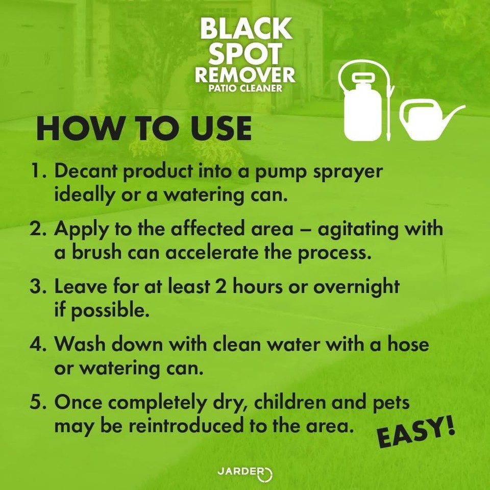 Jarder Black Spot Remover Patio Cleaner Paths Steps Driveway Slabs Stone 20L eBay