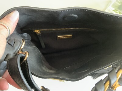 TORY BURCH EMBELLISHED BEADED SHELL & EMBROIDERY BROOKE HOBO