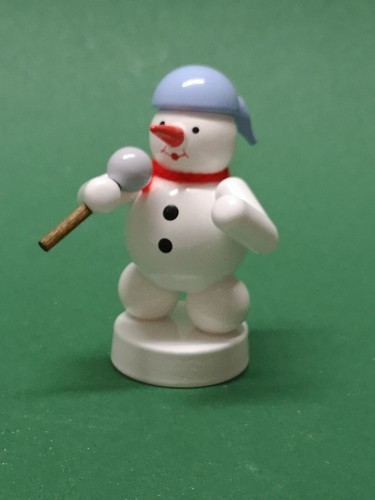 Muñeco de nieve esférico muñeco de nieve Zenker Seiffen Erzgebirge músico NUEVO sin caja - Imagen 24 de 35