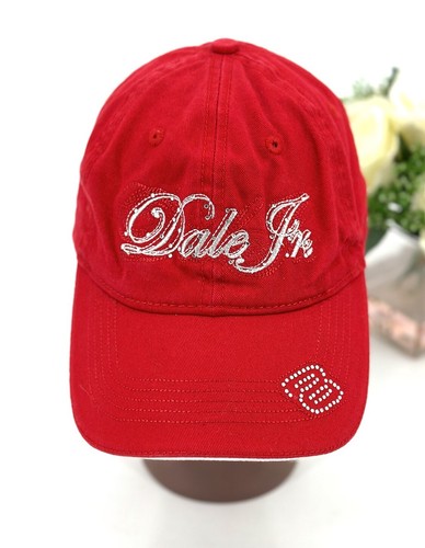 NASCAR Chase Authentics Budweiser  Dale Jr. 8 Womens Cap Hat Red Bling - 第 1/9 張圖片